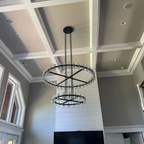 Avecho LED Round Two-Tier Chandelier 60"