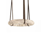 Annie Alabaster Pendant, Modern Chandelier with Leather Hook