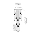 La Barra Staircase Chandelier for Foyer