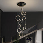 Savoy Crystal Cluster 12 Rings Staircase Chandelier