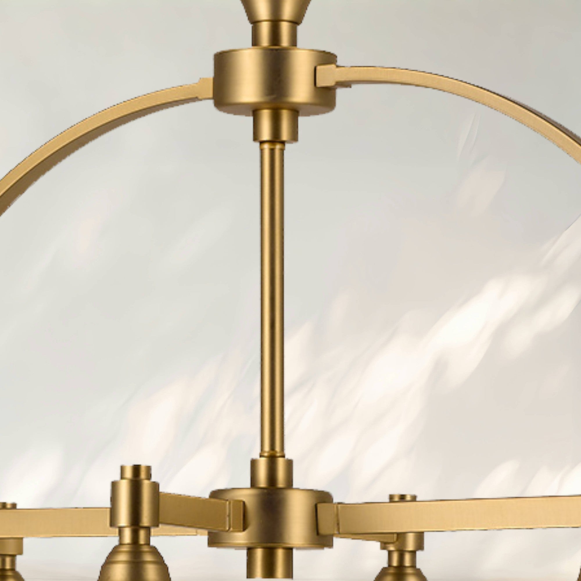 6-Light Island Pendant Light with Milk White Glass Shades