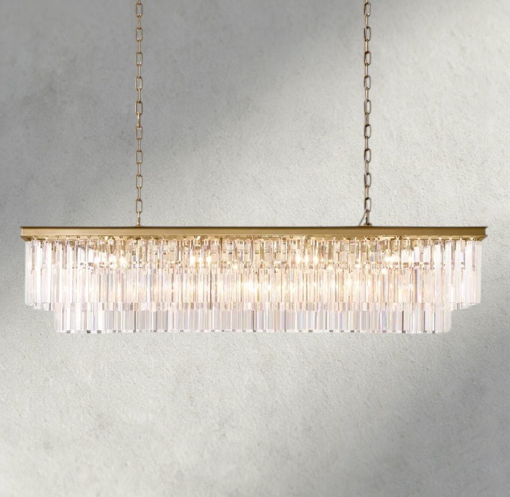 1920S Rectangular Chandelier 40", 49", 59" - fovolighting