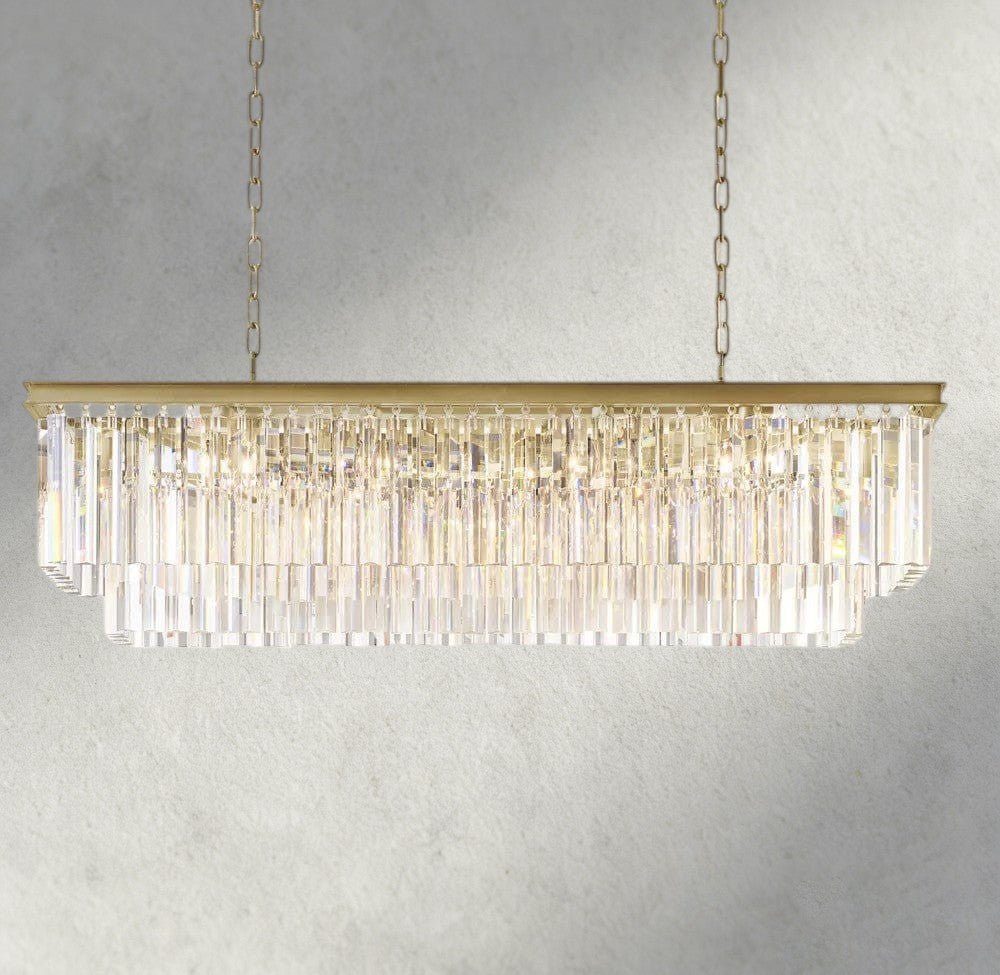 1920S Rectangular Chandelier 40", 49", 59" - fovolighting
