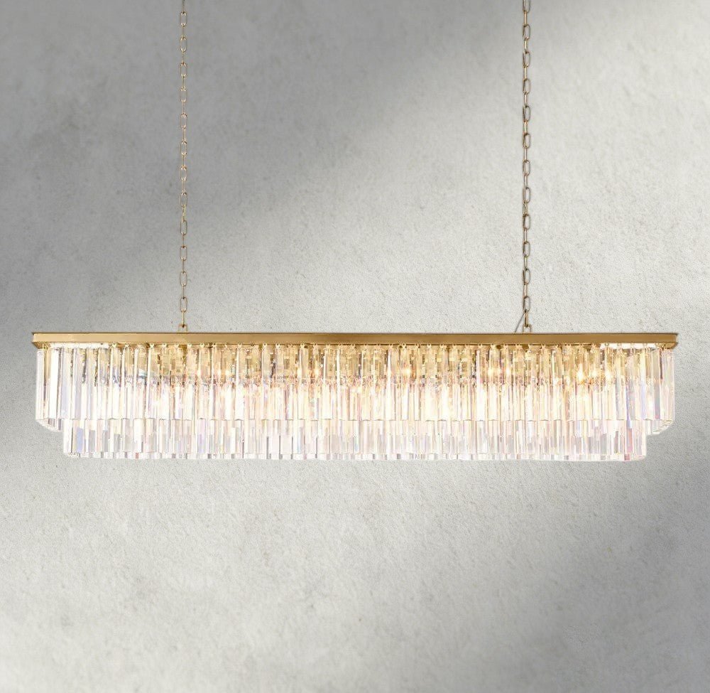 1920S Rectangular Chandelier 40", 49", 59" - fovolighting