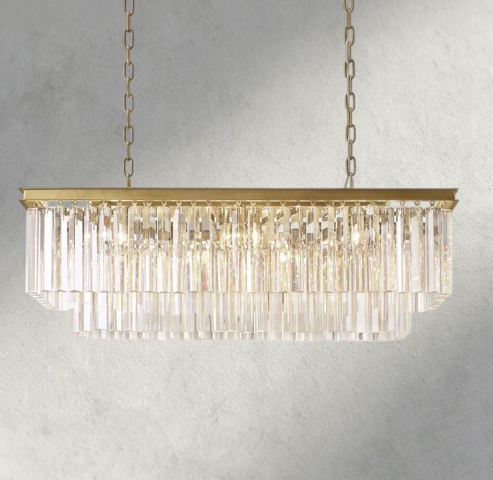 1920S Rectangular Chandelier 40", 49", 59" - fovolighting