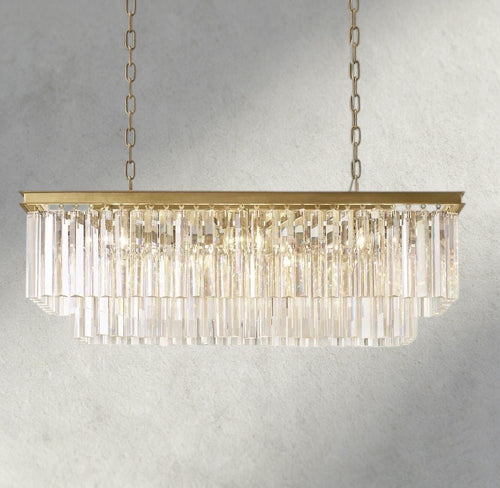 1920S Rectangular Chandelier 40", 49", 59" - fovolighting