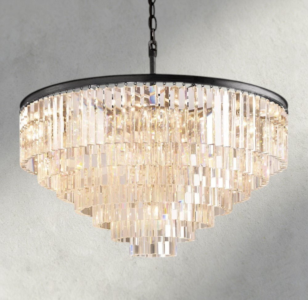 1920s Round Chandelier 20", 32", 44" - fovolighting