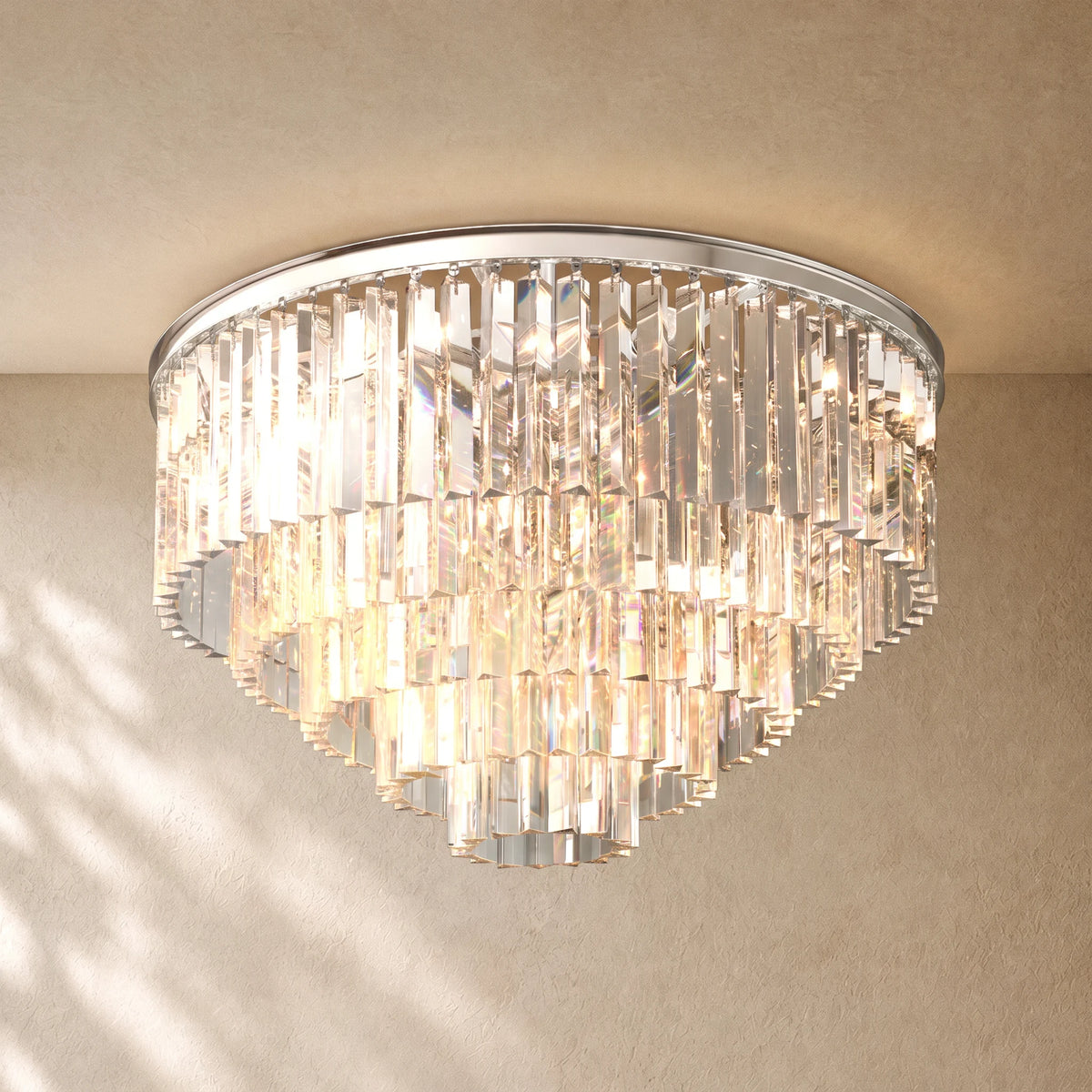 1920s Art Deco Round Flushmount