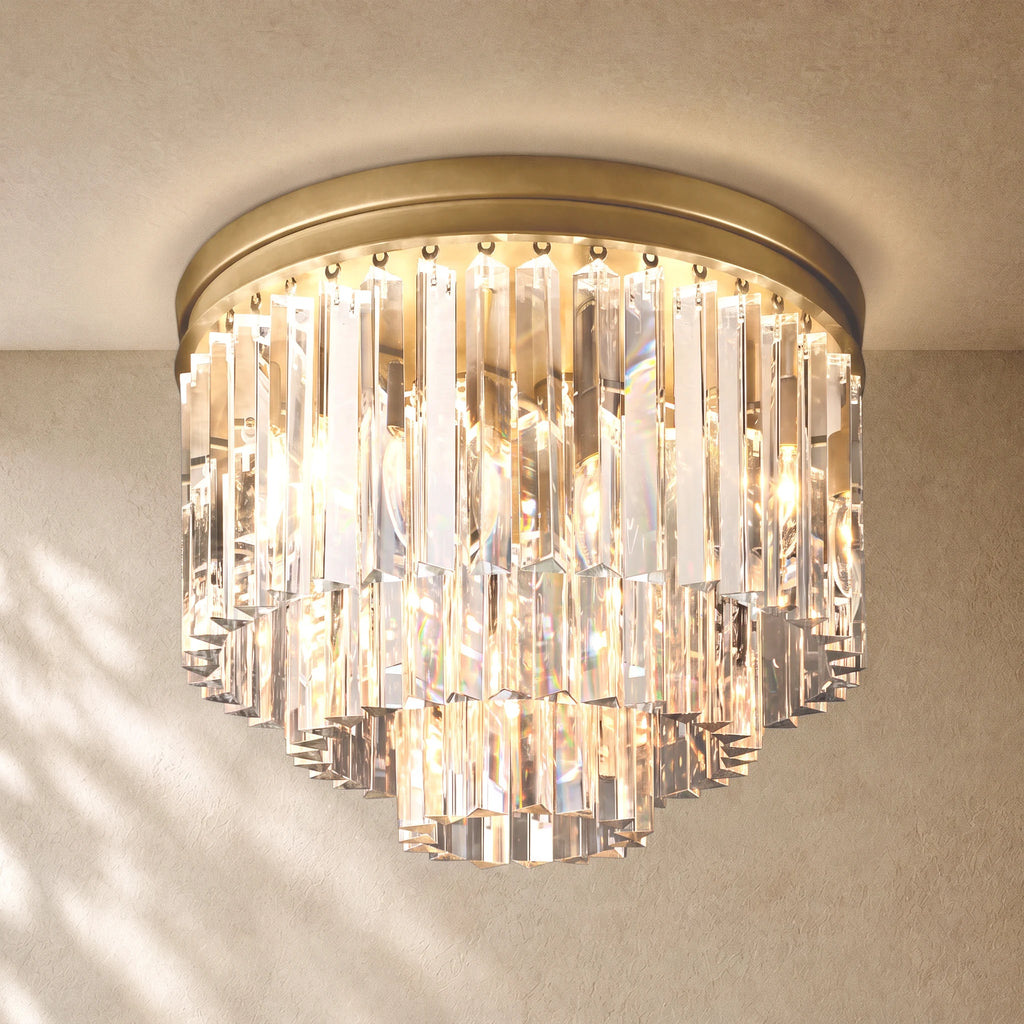 1920s Art Deco Round Flushmount