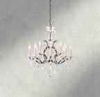 19th C. Rococo Iron & Crystal Round Chandelier 18", 28", 33", 40", 60", 101" - fovolighting