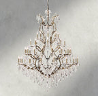 19th C. Rococo Iron & Crystal Round Chandelier 18", 28", 33", 40", 60", 101" - fovolighting