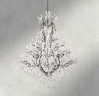 19th C. Rococo Iron & Crystal Round Chandelier 18", 28", 33", 40", 60", 101" - fovolighting