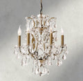 19th C. Rococo Iron & Crystal Round Chandelier 18", 28", 33", 40", 60", 101" - fovolighting