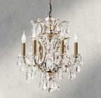 19th C. Rococo Iron & Crystal Round Chandelier 18", 28", 33", 40", 60", 101" - fovolighting
