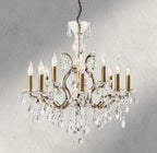 19th C. Rococo Iron & Crystal Round Chandelier 18", 28", 33", 40", 60", 101" - fovolighting