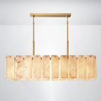 Ascend Alabaster Rectangular Chandelier 60"W