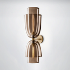 Madera Amber Glass Cloche Grand Sconce