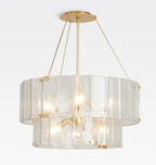 Manor Glass Round Chandelier 2-Tier 32''