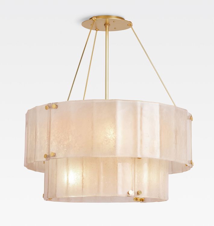 Manor Glass Round Chandelier 2-Tier 32''