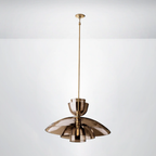 Madera Amber Glass Cloche Grand Pendant