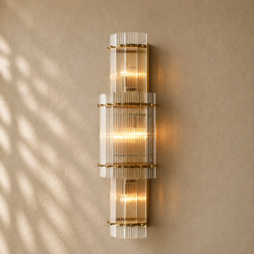 San Marcon Glass Grand Round Sconce
