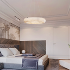 Alabaster Round Ring Living Room Chandelier