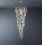 2 - Story Tree Branch Staircase Crystal Chandelier - fovolighting