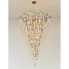 2 - Story Tree Branch Staircase Crystal Chandelier - fovolighting