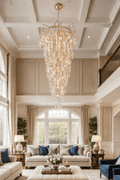 2 - Story Tree Branch Staircase Crystal Chandelier - fovolighting
