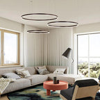 Grandeur Multi Rings Black Chandelier