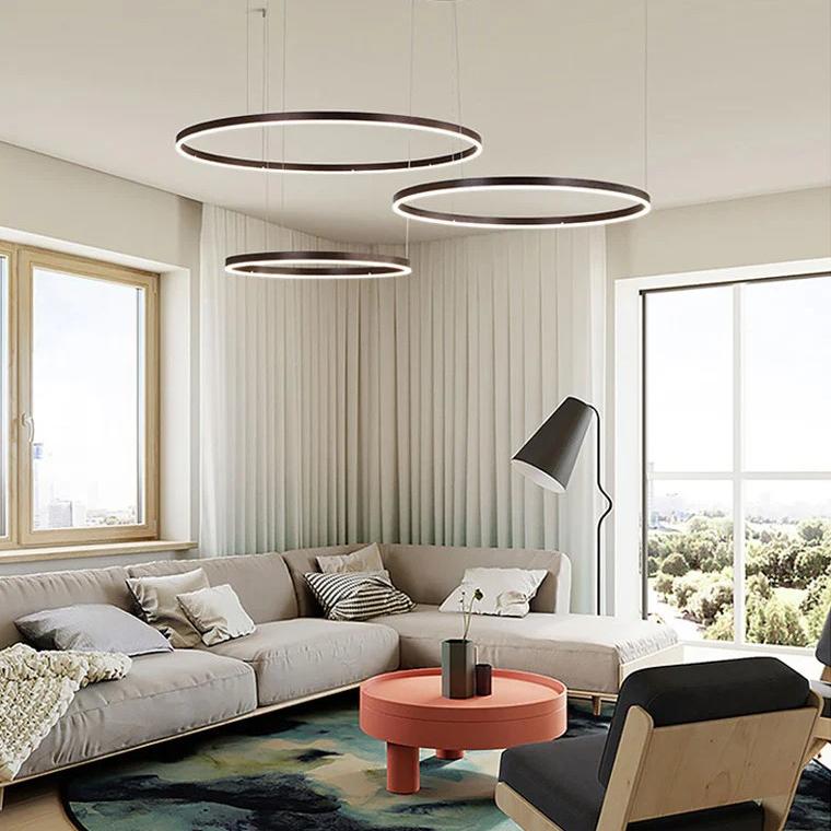 Grandeur Multi Rings Black Chandelier