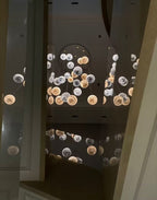 2023 New Nordic Planet Creative Long Pendant Chandelier For Staircase/Foyer/High - ceiling Hallway - fovolighting