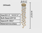 2023 New Nordic Planet Creative Long Pendant Chandelier For Staircase/Foyer/High - ceiling Hallway - fovolighting