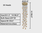 2023 New Nordic Planet Creative Long Pendant Chandelier For Staircase/Foyer/High - ceiling Hallway - fovolighting