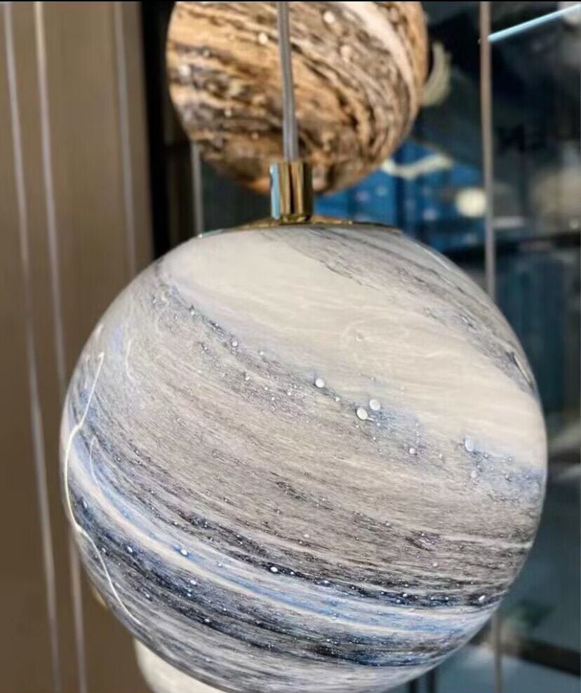 2023 New Nordic Planet Creative Long Pendant Chandelier For Staircase/Foyer/High - ceiling Hallway - fovolighting