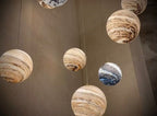 2023 New Nordic Planet Creative Long Pendant Chandelier For Staircase/Foyer/High - ceiling Hallway - fovolighting