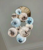 2023 New Nordic Planet Creative Long Pendant Chandelier For Staircase/Foyer/High - ceiling Hallway - fovolighting