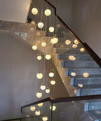 2023 New Nordic Planet Creative Long Pendant Chandelier For Staircase/Foyer/High - ceiling Hallway - fovolighting