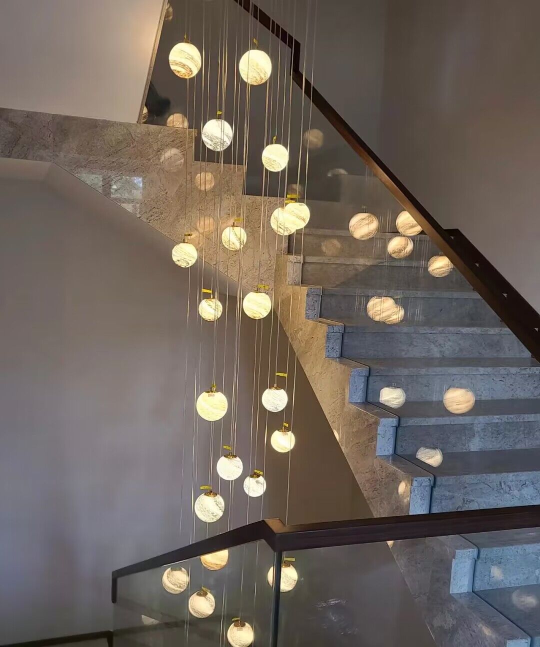 2023 New Nordic Planet Creative Long Pendant Chandelier For Staircase/Foyer/High - ceiling Hallway - fovolighting