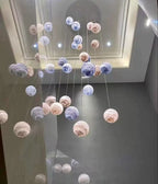 2023 New Nordic Planet Creative Long Pendant Chandelier For Staircase/Foyer/High - ceiling Hallway - fovolighting