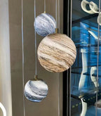 2023 New Nordic Planet Creative Long Pendant Chandelier For Staircase/Foyer/High - ceiling Hallway - fovolighting