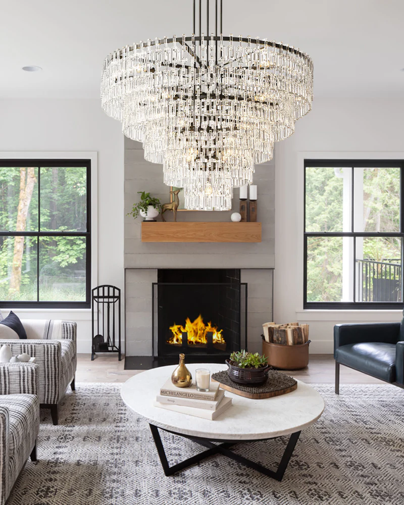 Riviera 4-Tier Round Chandelier 48"