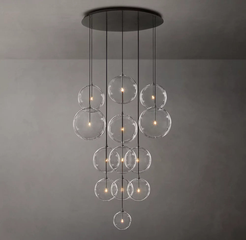 Glass Globe Cluster Chandelier