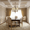 Traditional 6-Light Chandelier with Fabric Shades