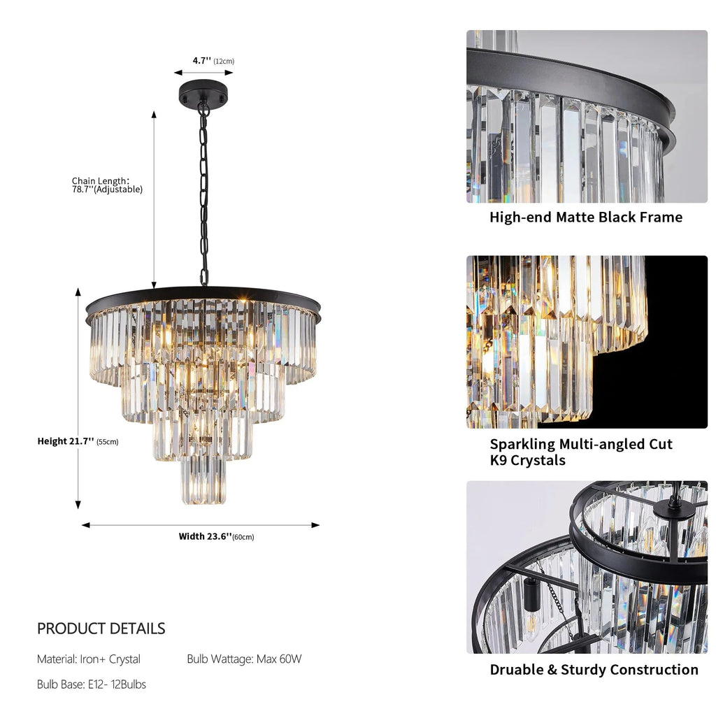 23" Gio Crystal Chandelier - fovolighting