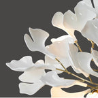 24 Light Gold Chandelier, Luxury Ginkgo Branch Chandelier for Staircase - fovolighting