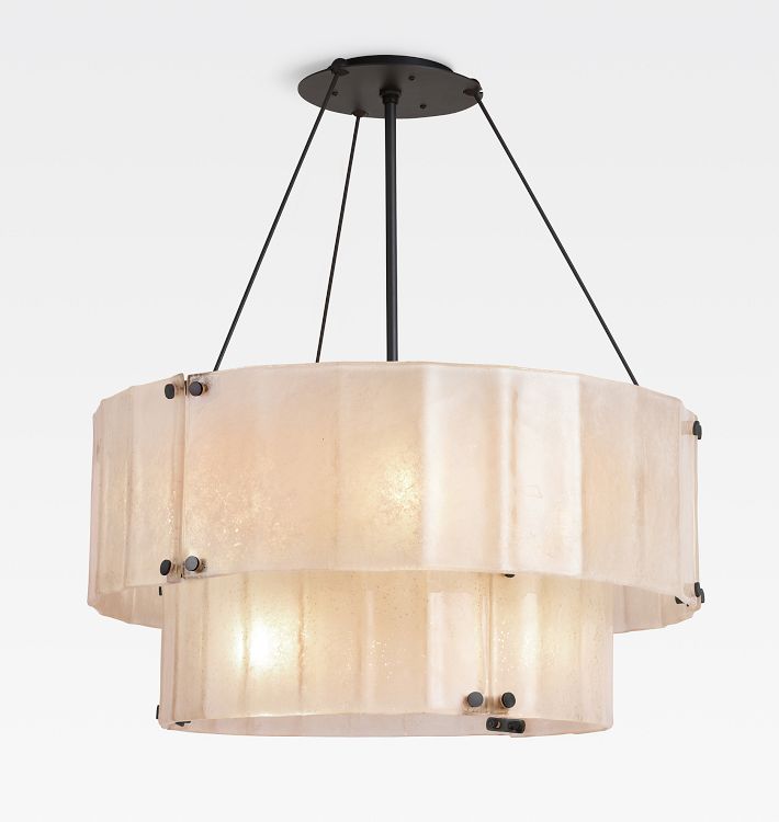 Manor Glass Round Chandelier 2-Tier 32''