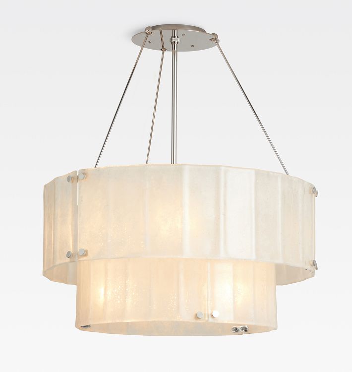 Manor Glass Round Chandelier 2-Tier 32''