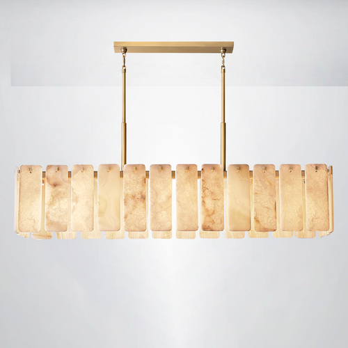 Ascend Alabaster Rectangular Chandelier 72"W