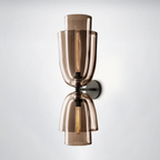 Madera Amber Glass Cloche Grand Sconce
